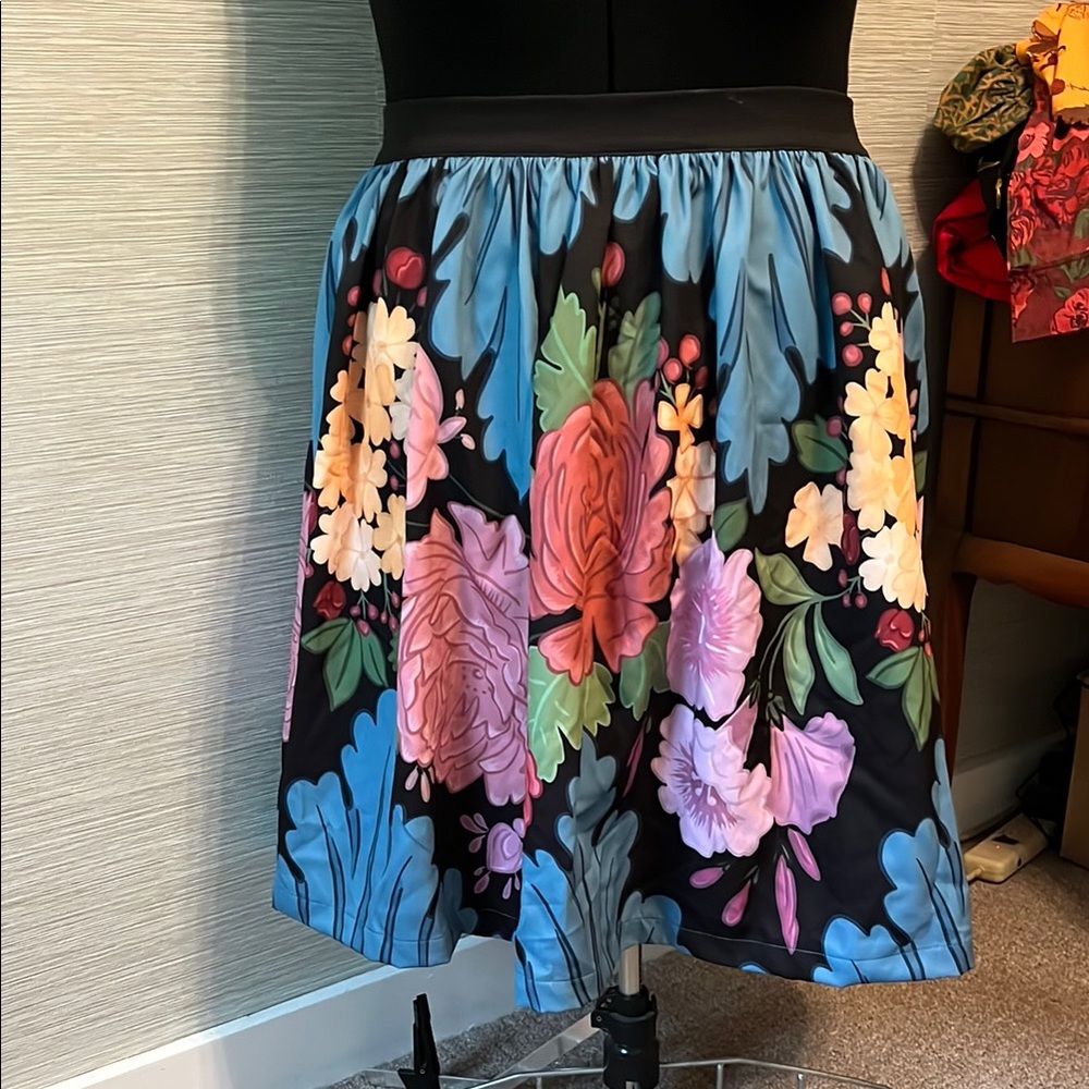 PUG black floral Bella skirt